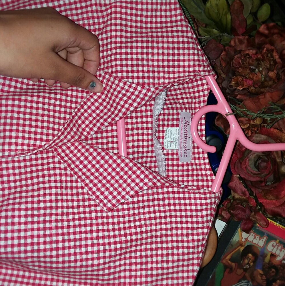 heartbreaker red plaid Betsy Blouse